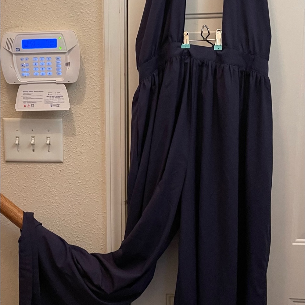 Navy blue halter pants jumper